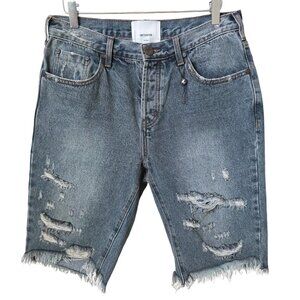 One Teaspoon Cut Off Truckers Distressed Denim Jean Shorts